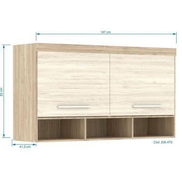 Imagem de Armário Aéreo 2 Portas Modulado Master Eucamoveis