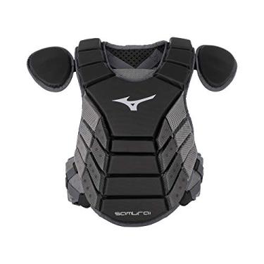 Imagem de Mizuno Protetor de peito de beisebol Samurai 38 cm, preto-cinza