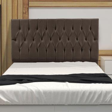 Imagem de Cabeceira Casal 1,95M Madrid Suede Marrom