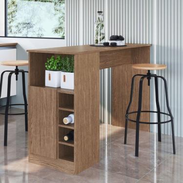 Imagem de Bancada para Cozinha 1 Porta 5 Nichos Romana Genialflex Ébano