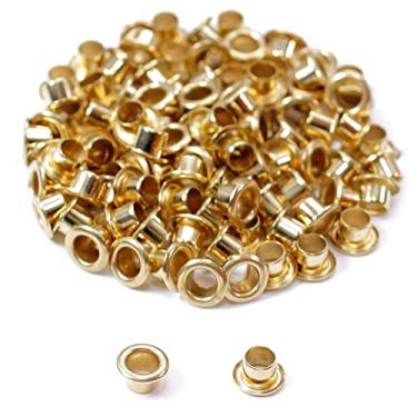 Imagem de Ilhós de coldre Kydex - (Comprimento 20-30) - (diâmetro de 6,35 cm) - (latão polido) - (pacote com 100 unidades) - (feito nos EUA) - Rebites Kydex para fabricação de coldre, coldre, faça você mesmo