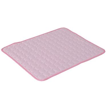 Imagem de Tapete de resfriamento para cães tapete de verão para cães gato cobertor respirável para gatos almofadas de gelo sofá lavável auto refrescante tapete de cama de cachorro de estimação, rosa, 70x55cm