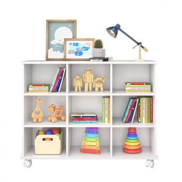 Imagem de Nicho Organizador 108 X 83cm Com Rodízios - Qmovi 1478 Branco