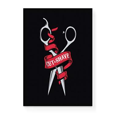 Imagem de Arte Maníacos Quadro Decorativo em Tela Canvas Tesoura de Cortar Cabelo - 23x16,25cm