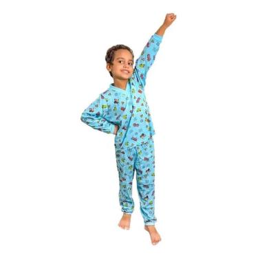 Imagem de Pijama Infantil Manga Longa Menino Masculino Atacado Barato 1 ao 4 Anos