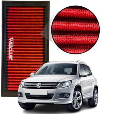 Imagem de Filtro de Ar Esportivo Tiguan motor 2.0 Tsi Turbo ano 2007 A 2017 Inbox RS Filter Lavável Reutilizavel Remap Stage Chip Potencia 4Motion 200 CV Suv R-line Compatível com Volkswagen