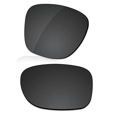 Imagem de LenzReborn Lentes polarizadas de substituição para óculos de sol Oakley Latch SQ Asian Fit OO9358 - Preto escuro - Polarizado