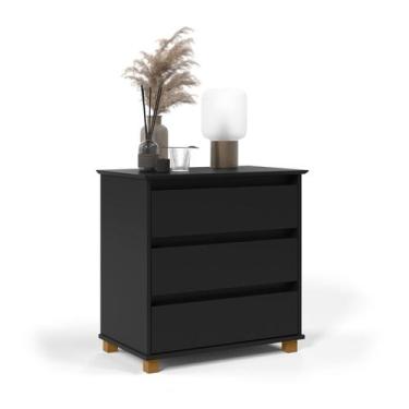 Imagem de Mesa De Cabeceira Mini Cômoda  3 Gavetas Para Quarto - E J MÓVEIS, Bla