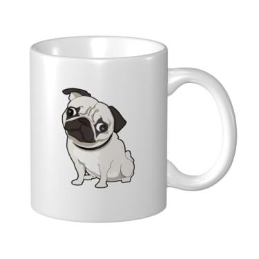 Imagem de Wisedeal Caneca de café Pug Dog, novidade presentes de aniversário de Natal, xícara de chá para pai, mãe, tio, tio, amor, cachorro, homens, mulheres, amigos, colegas de trabalho, escritório, casa,