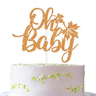 Imagem de Thanksgiving Oh Baby Cake Topper, Fall Themed Welcome Baby Boy Girl Cake Decor, a Little Pumpkin is on the Way, Glittery Baby Shower Party Decorations Supplies
