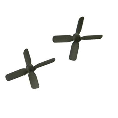 Imagem de CHANCS Hélices RC 4 lâminas (50 x 50 mm, 0,7 mm diâmetro) 4 palhetas multirotor para brinquedo de aeronave, kit de avião solar, 2 peças