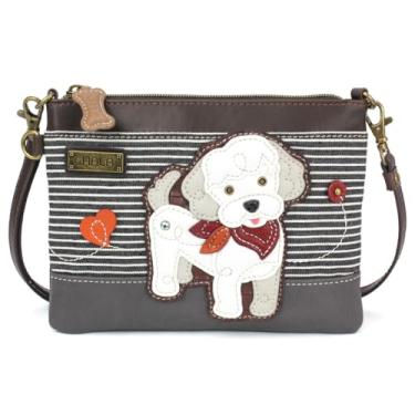 Imagem de CHALA Mini tiracolo/bolsa com alça conversível elegante, compacta e versátil, Poodle a - Listra preta, tamanho �nico