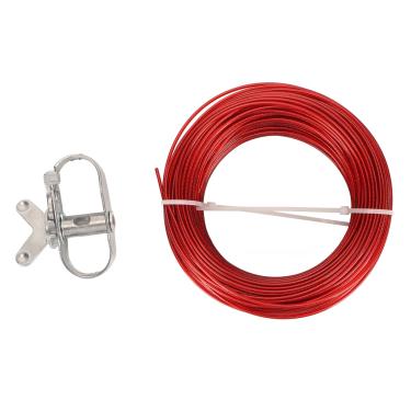 Imagem de Cabo de Catraca de Fio para Cobertura de Piscina, Cabo de 150 Pés Com Guincho Resistente para Piscina Acima do Solo, Cabo de Liga de Alumínio e Manivela