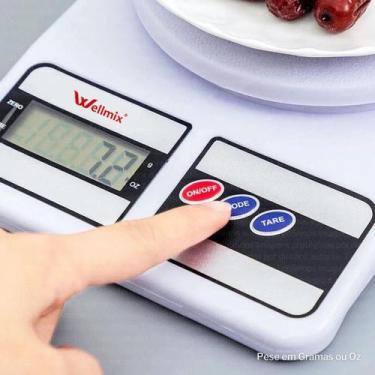 Imagem de Balança cozinha Precisão 0 a 10 kg Nutrição Dieta - Wellmix