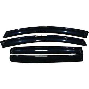 Imagem de Viseiras de janela de fita para Toyota Yaris Hatchback 2012-2018 4 portas, defletores de vento de janela automáticos laterais, ventshade, protetores de chuva para carros/caminhões