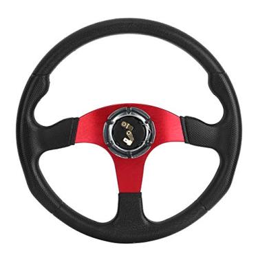 Imagem de Volante Esportivo de Carro de Corrida, Prato Profundo, 6 Parafusos, Acessório Universal, 14 Polegadas, Vermelho, Azul, Preto (Vermelho)