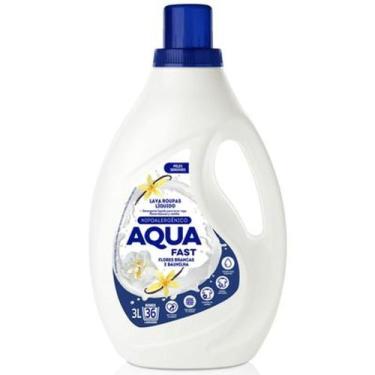 Imagem de Lava roupas líquido Aquafast flores brancas e baunilha 3l