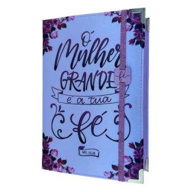Imagem de Biblia NTLH Mulher grande é a tua fé + Caixa + Elástico rosa Capa Dura