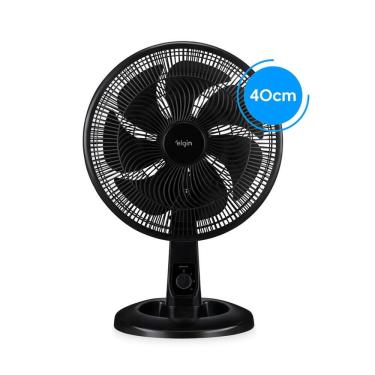 Imagem de Ventilador Bezee Air 40 cm 127V 7 Pas Preto 3 Velocidades Elgin