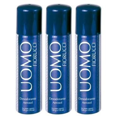 Imagem de Fiorucci Uomo Kit - 3 Desodorantes Aerossóis, Kit