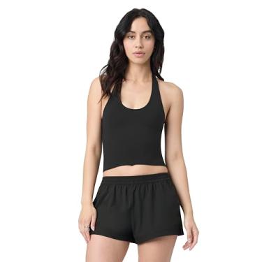 Imagem de florence by mills Blusa feminina esportiva com frente única para academia, Preto, P