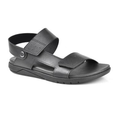 Imagem de Sandália Br Sports Masculina Tiras Ajustáveis Comfort Preta, 40