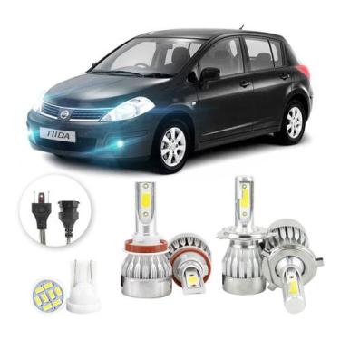 Imagem de Lampadas Led Nissan Tiida 2007 A 2010 H11 H4 20000lm - V10, Branco