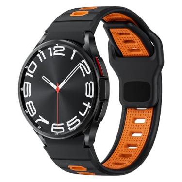 Imagem de Pulseira de silicone resistente para Samsung Galaxy Watch 7 6 5 4 FE de 40 mm e 44 mm/Galaxy Watch 6 Classic de 47 mm e 43 mm/Watch 4 Classic de 46 mm e 42 mm para Samsung Watch 5 Pro de 45 mm