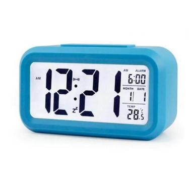 Imagem de Despertador LCD digital com termômetro de calendário - others, Azul