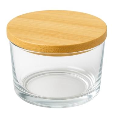 Imagem de 10 Potes De Vidro Pate 156ml Para Velas Tampa De Madeira