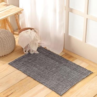 Imagem de HOMEMONDE Tapete de espinha de peixe de 6 x 7 m - Tapete de área trançado de algodão reversível para ambientes internos/externos - Ideal para áreas de alto tráfego na sala de estar, cozinha, entrada -