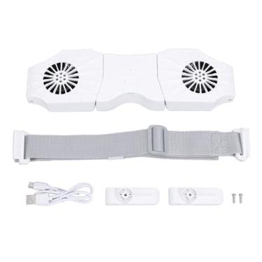 Imagem de Mbeysaq Ventilador de cintura 3 velocidades USB recarregável 8000 mAh operado por bateria corpo de ventilador pessoal usável ventilador duplo para fazenda ao ar livre acampamento caminhadas pesca