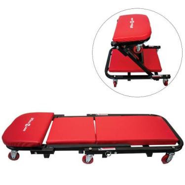 Imagem de Carrinho esteira/banco para mecânico 101 cm 130 kg dobrável 2 em 1 - S