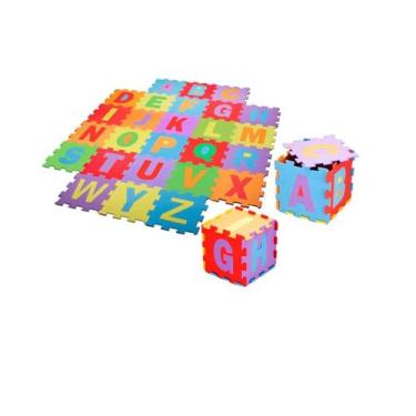 Imagem de Tatame Tapete Infantil Alfabeto Colorido 26 Peças 28x28cm 8mm - Evamax
