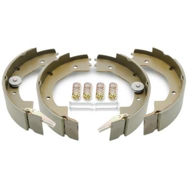 Imagem de RV Murts 2 pares de de freio de reboque elétrico autoajustável de 25,4 cm x 6,35 cm, kits de substituição para reboque de 1040-1,587 kg, conjunto de freio de 4 furos com molas e pinos,