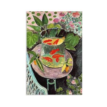 Imagem de Henri Matisse Goldfish arte de parede arte abstrata impressão pôster Matisse Goldfish estilo pintura impressionista sala de estar 120 x 80 cm (47 x 31 pol) sem moldura