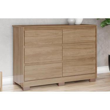 Imagem de Cômoda de Quarto Ravenna c/ 6 Gavetas Jequitibá - Henn