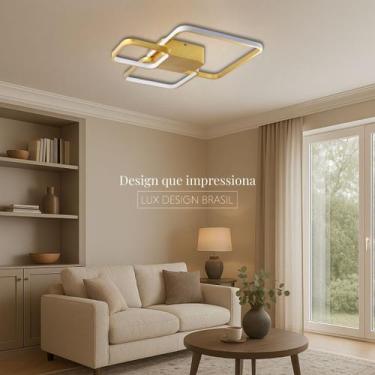 Imagem de Lustre plafon moderno Sobrepor luz 3/1 com controle remoto - Lux Desig