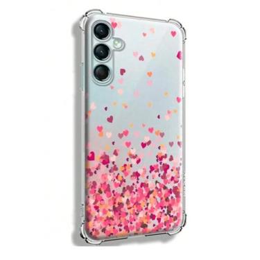 Imagem de Capinha Anti impacto Chuva de Coração Para Samsung Galaxy M55 - R&M AC