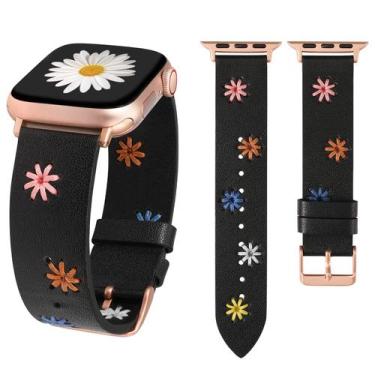 Imagem de Watch Band Wearlizer Daisy Leather para Apple Women 41/40/38/42 mm