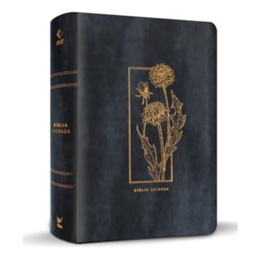 Imagem de Bíblia Mulheres Viviane Martinello NVT Espaço Para Anotações Capa Dura Uma Coluna Floral Grafite