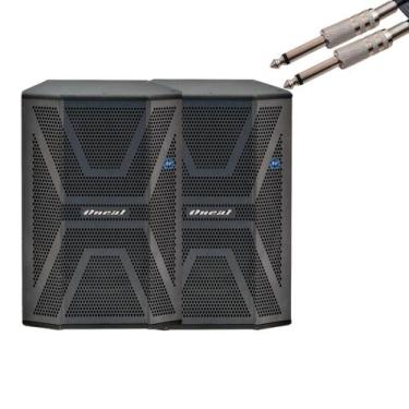 Imagem de KIT Caixa de Som Acústica Ativa 15" Oneal OPB-1315R + Caixa de Som Acú