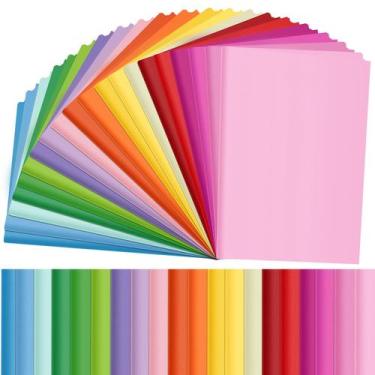 Imagem de Papel de seda Qilery 500 folhas coloridas 38x50cm sem ácido
