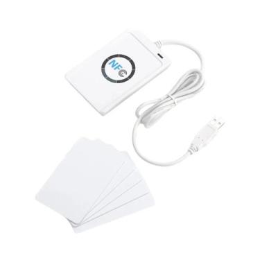 Imagem de Leitor de cartão IC USB com antena integrada, NFC, gravador RFID, soft
