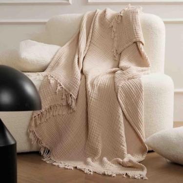 Imagem de Cobertor de lã para cobertores de cama feminino masculino adulto solteiro para sofá tecido de algodão macio, confortável e respirável, lavável na máquina (rosa, 150 x 200 cm)