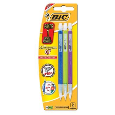 Imagem de Lapiseira 0.7 mm Shimmers - com 3 unidades - Bic