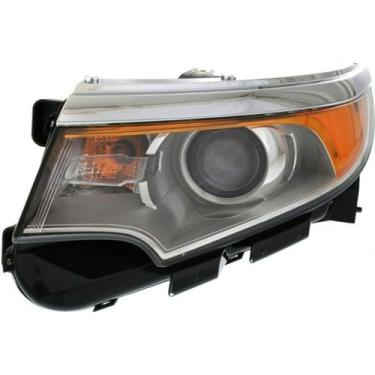 Imagem de Lâmpada esquerda direita LED luz diurna frontal LED conjunto de farol lâmpada de canto ampla compatível com EDGE 2011-2014 BT4Z13008A (direita)
