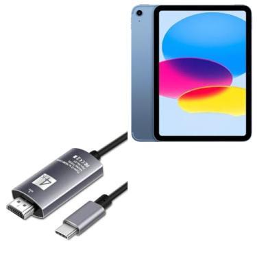 Imagem de BoxWave Cabo compatível com Apple iPad (A16) - Cabo SmartDisplay - USB tipo C para HDMI (1,8 m), cabo USB C/HDMI - Preto