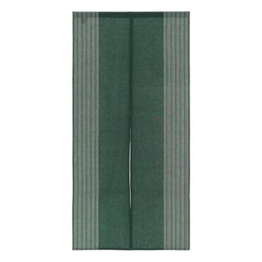 Imagem de Cortina de entrada Japanese Noren – Mistura de algodão dividido em dois painéis, lavável à mão, fácil instalação com haste de tensão, divisor de quarto para casa ou escritório (verde Matcha)