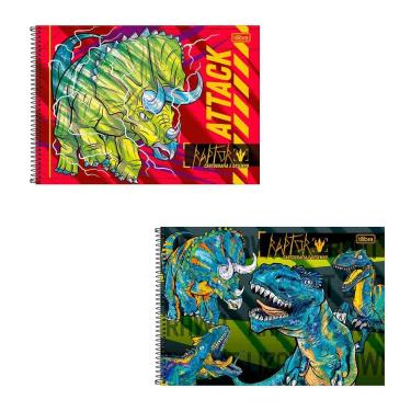 Imagem de Caderno espiral capa dura cartografia 80 fls Raptor Tilibra
